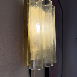Wandlampe Eisglas Messing von Doria