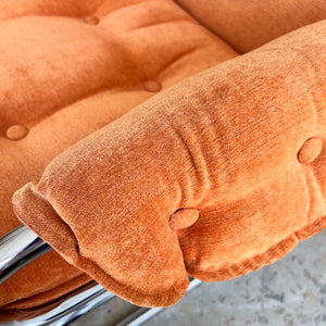 Sessel Halina orange Chrom von Hellerau