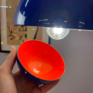 Hängelampe Flowerpot blau Emaille von Verner Panton für Louis Poulsen