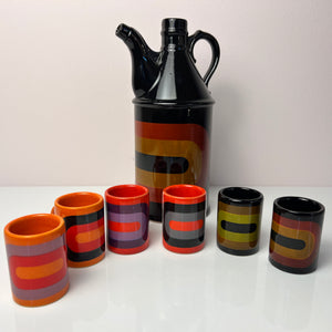 Set: Schnapsdekanter & 6 Becher von Wächtersbach