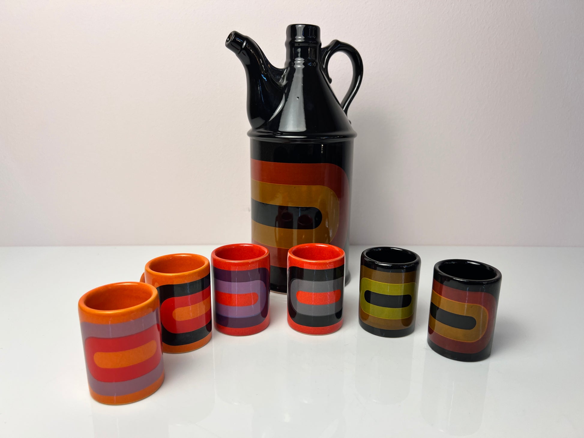 Set: Schnapsdekanter & 6 Becher von Wächtersbach