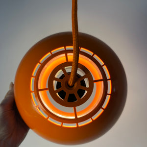 Hängelampen Minisol orange von K. Kewo für Nordisk Solar
