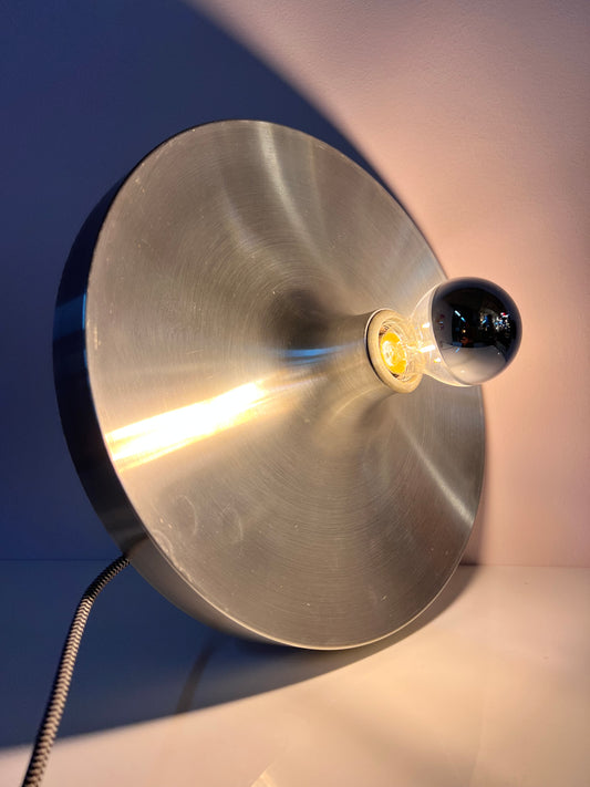 Wandlampe Diskus Aluminium gebürstet