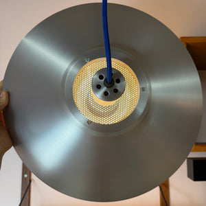 Lamellenlampe Modell Dania 2040 silber von Kurt Wiborg für JEKA