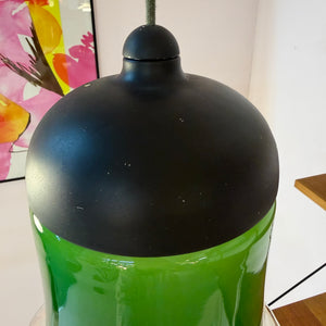 Hängelampe grün weiß Glas von Peill & Putzler