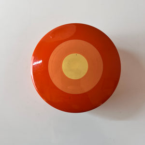 Set: Untersetzer in Dose orange Metall