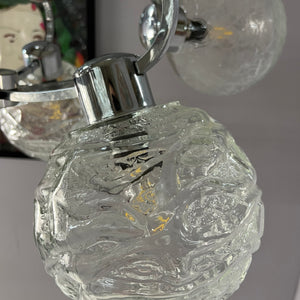 Sputnik Kronleuchter Glas Chrom