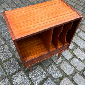 Schalplatten Regal Teak mit Schublade