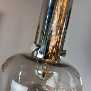 Hänge- oder Deckenlampe Glas Chrom von Glashütte Limburg