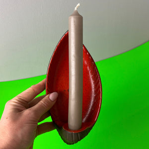 Wandkerzenhalter rot braun Keramik