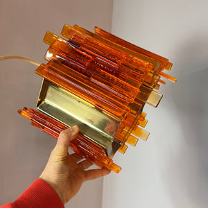 Hängelampe orange von Claus Bolby