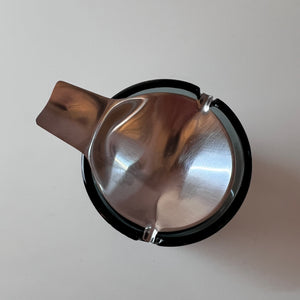 Aschenbecher Glas Edelstahl von Wilhelm Wagenfeld für WMF