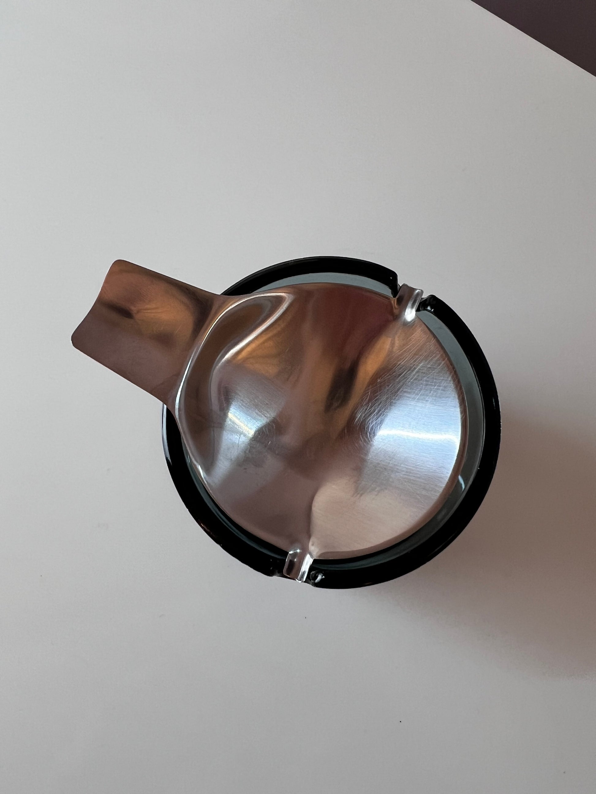 Aschenbecher Glas Edelstahl von Wilhelm Wagenfeld für WMF