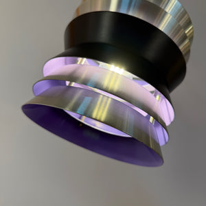 Lamellenlampe Trava silber schwarz lila von Carl Thore für Granhaga