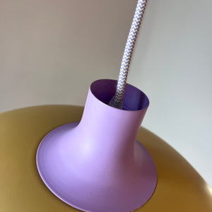 Lamellenlampe neu lackiert lila mint