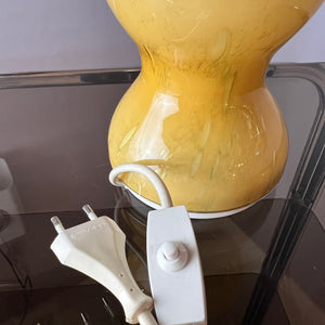 Tischlampe gelb Glas von Doria