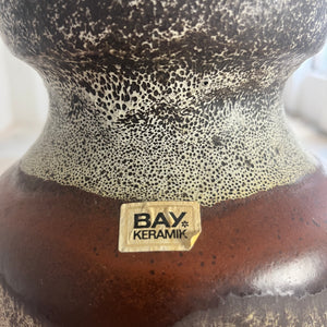 Bodenvase 70-45 braun weiß von Bay Keramik West Germany