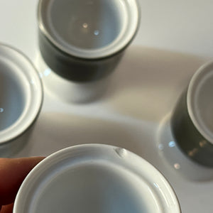 Set: 4x Eierbecher Modulation Secunda grün von Tapio Wirkkala für Rosenthal