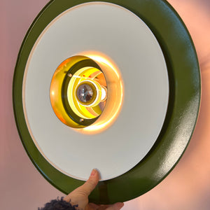 Lamellenlampe Trava grün orange von Carl Thore für Granhaga