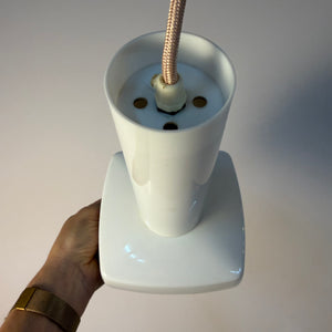 Hängelampe schwarz weiß von Bent Karlby für Schrøder-Kemi