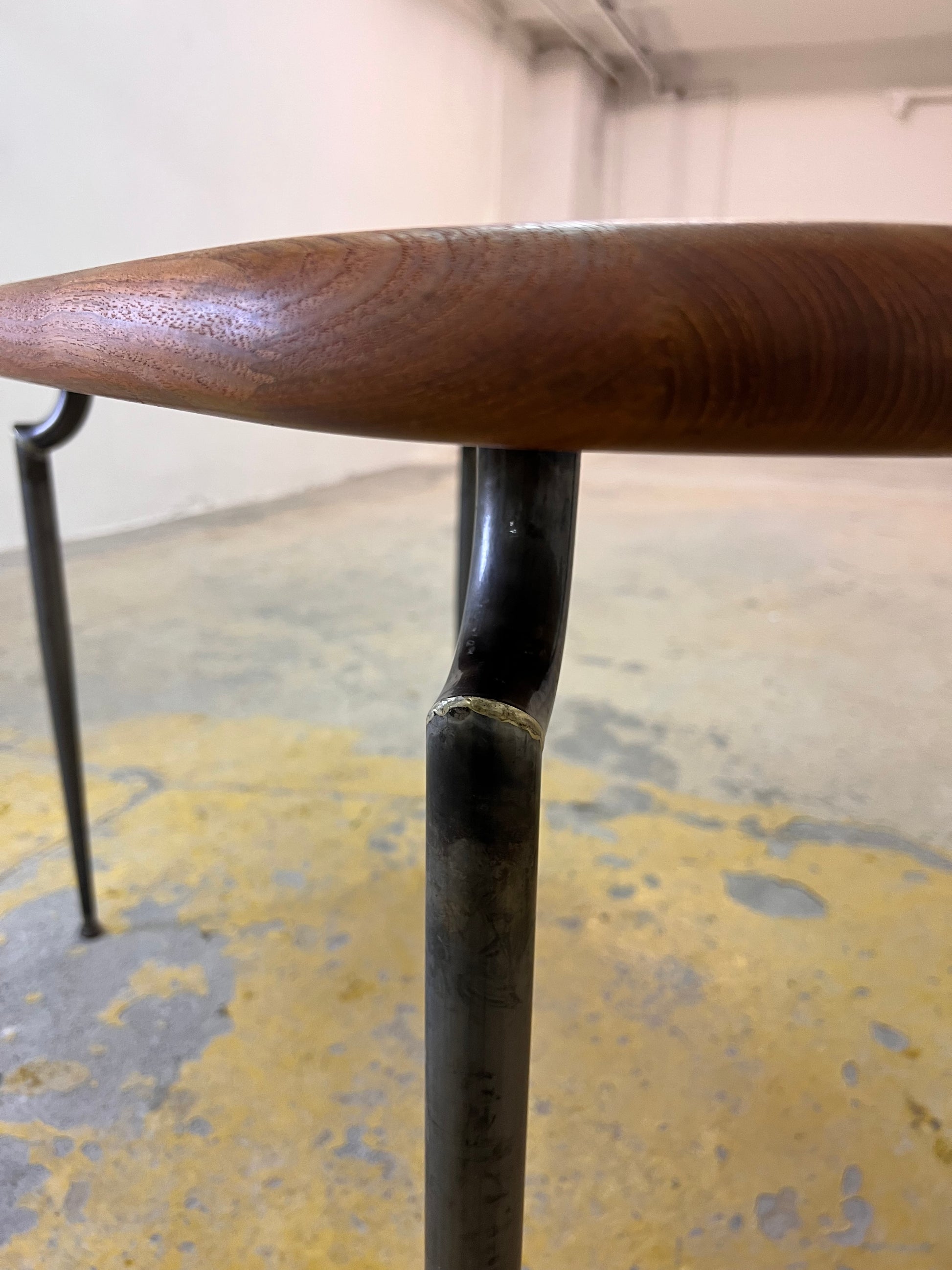 Esstisch Teak mit Metallbeinen
