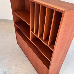 Bücherregal mit Klappfach Teak aus Dänemark