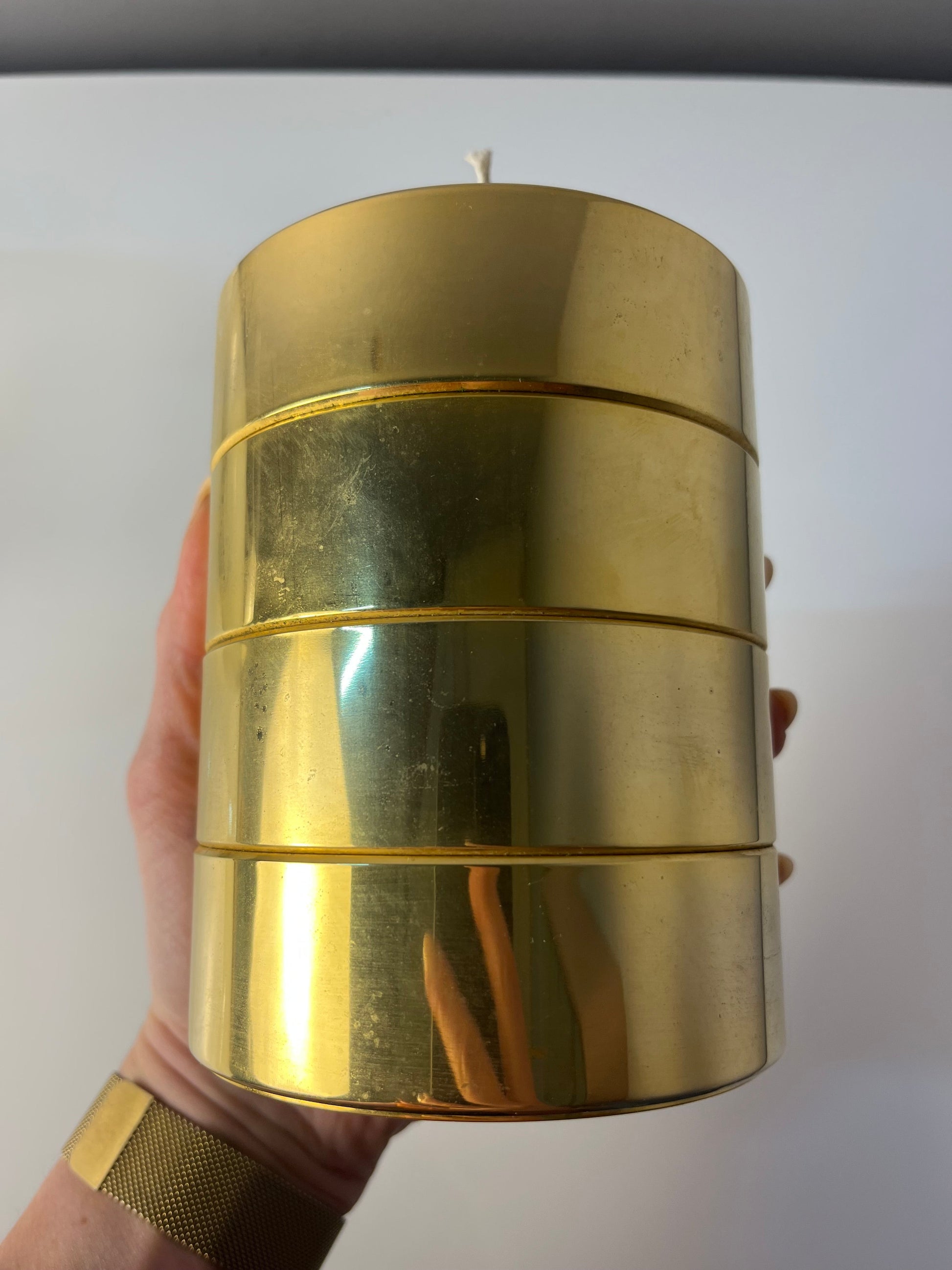 Kerzenständer Messing Rauchglas von FÖHL