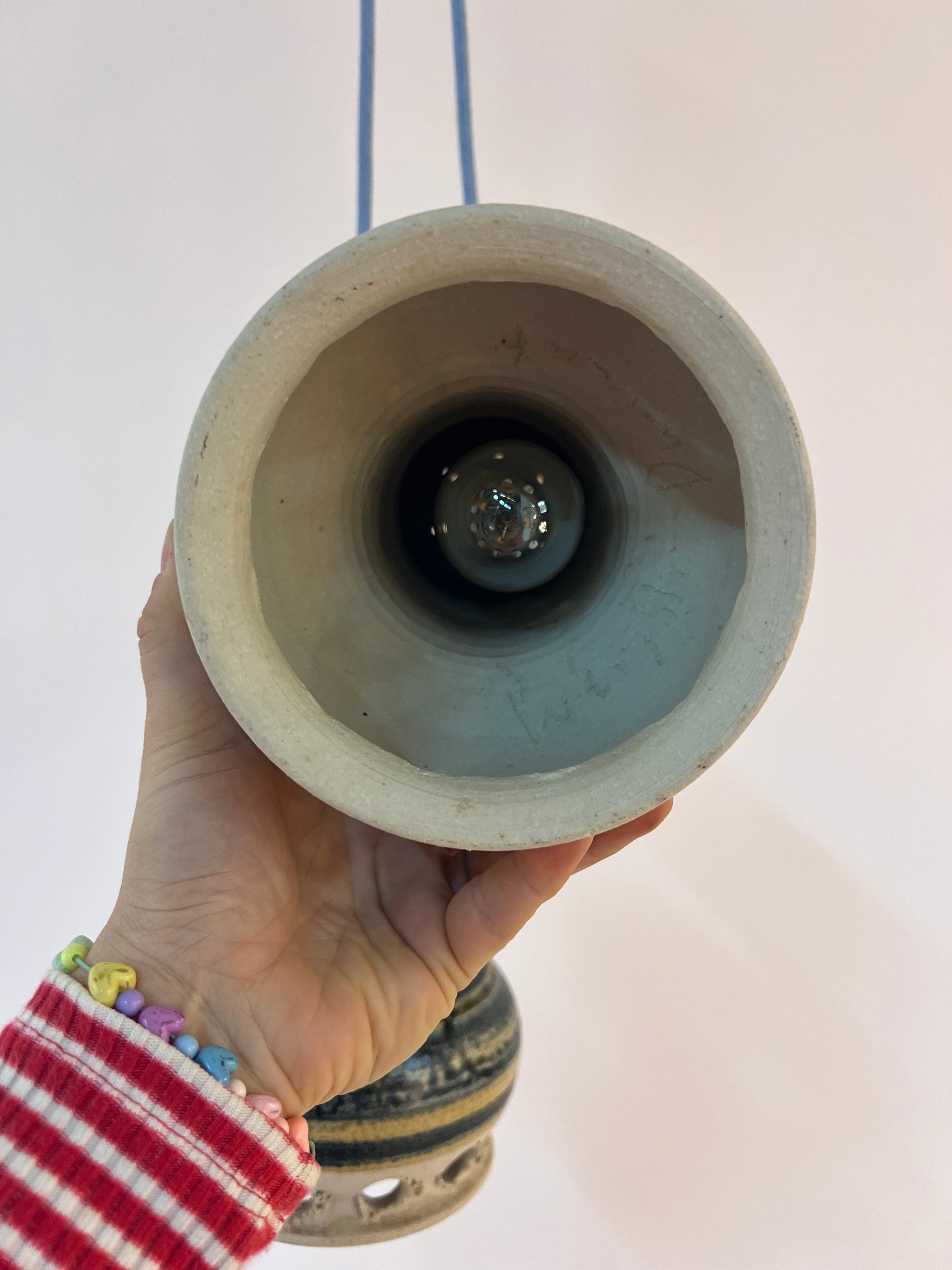 Hängelampe blau beige Keramik von Per Engstrøm