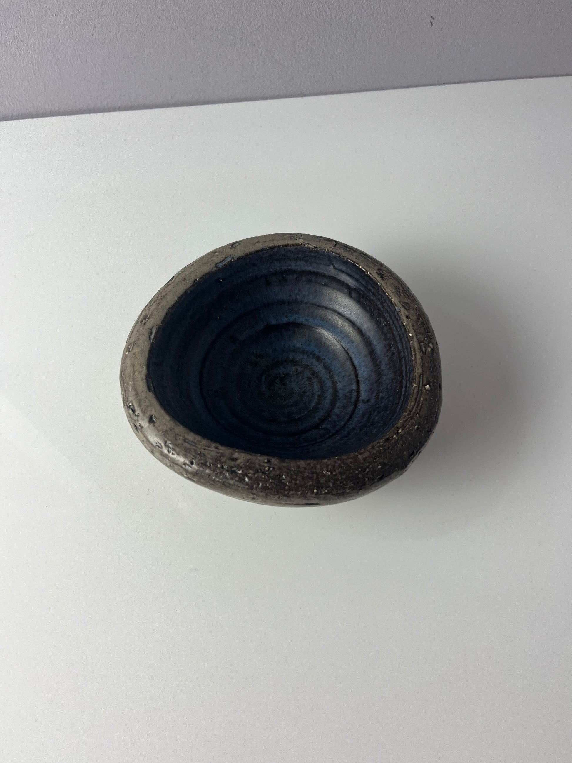 Schale blau grau Keramik aus Dänemark