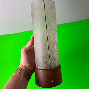 Windlicht Teak Glas