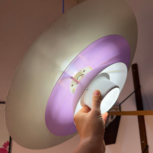Lamellenlampe weiß lila von Formlight