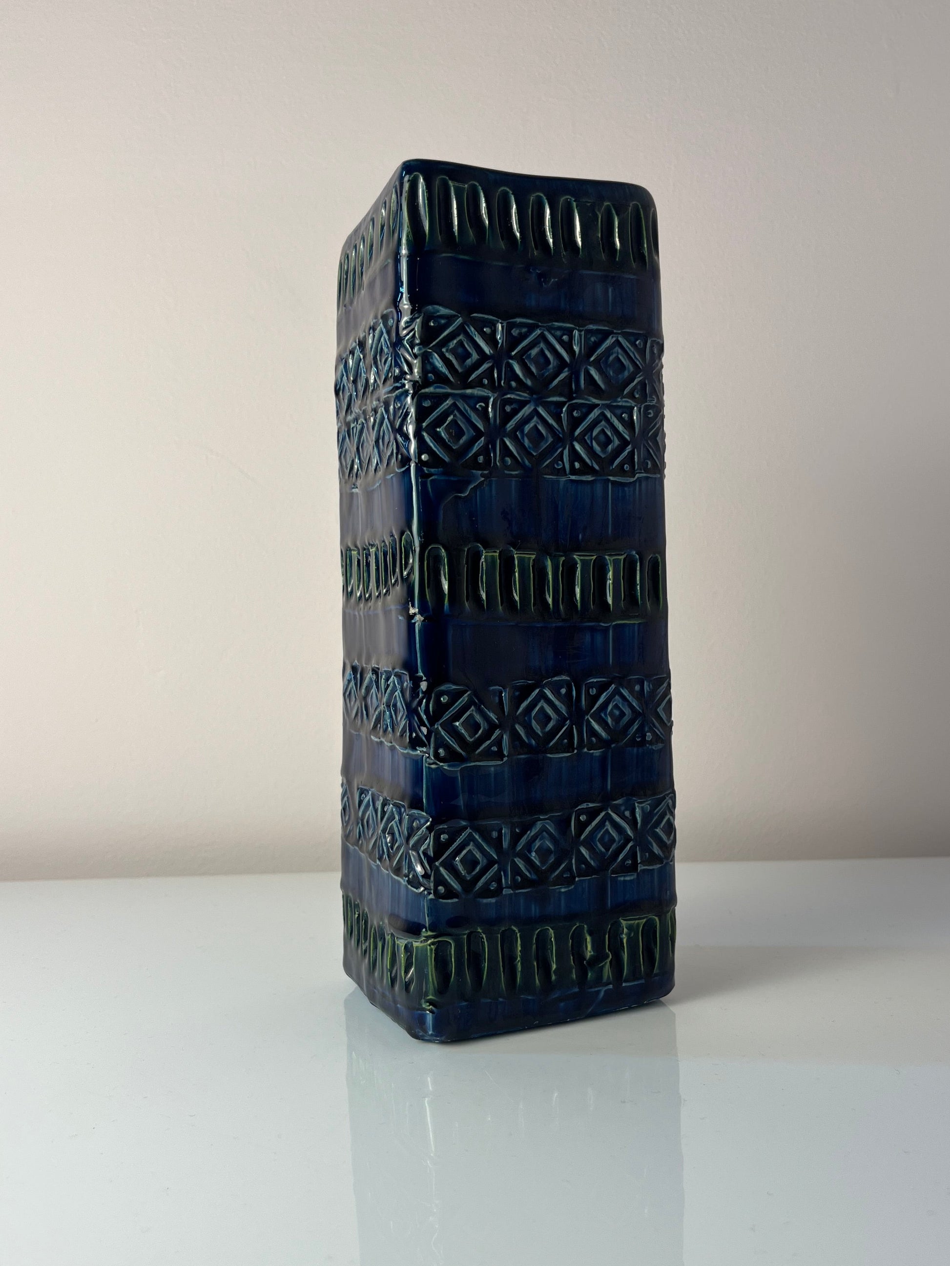 Vase Serie Rimini Blu von Aldo Londi für Bitossi