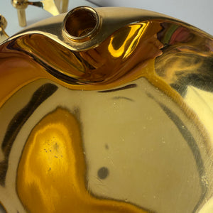 Set: 2 Kerzenständer und 1 Schale gold von Stoff & Nagel