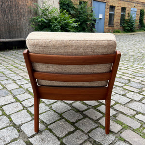 Sessel Senator beige Wolle Teak von Ole Wanscher für Cado