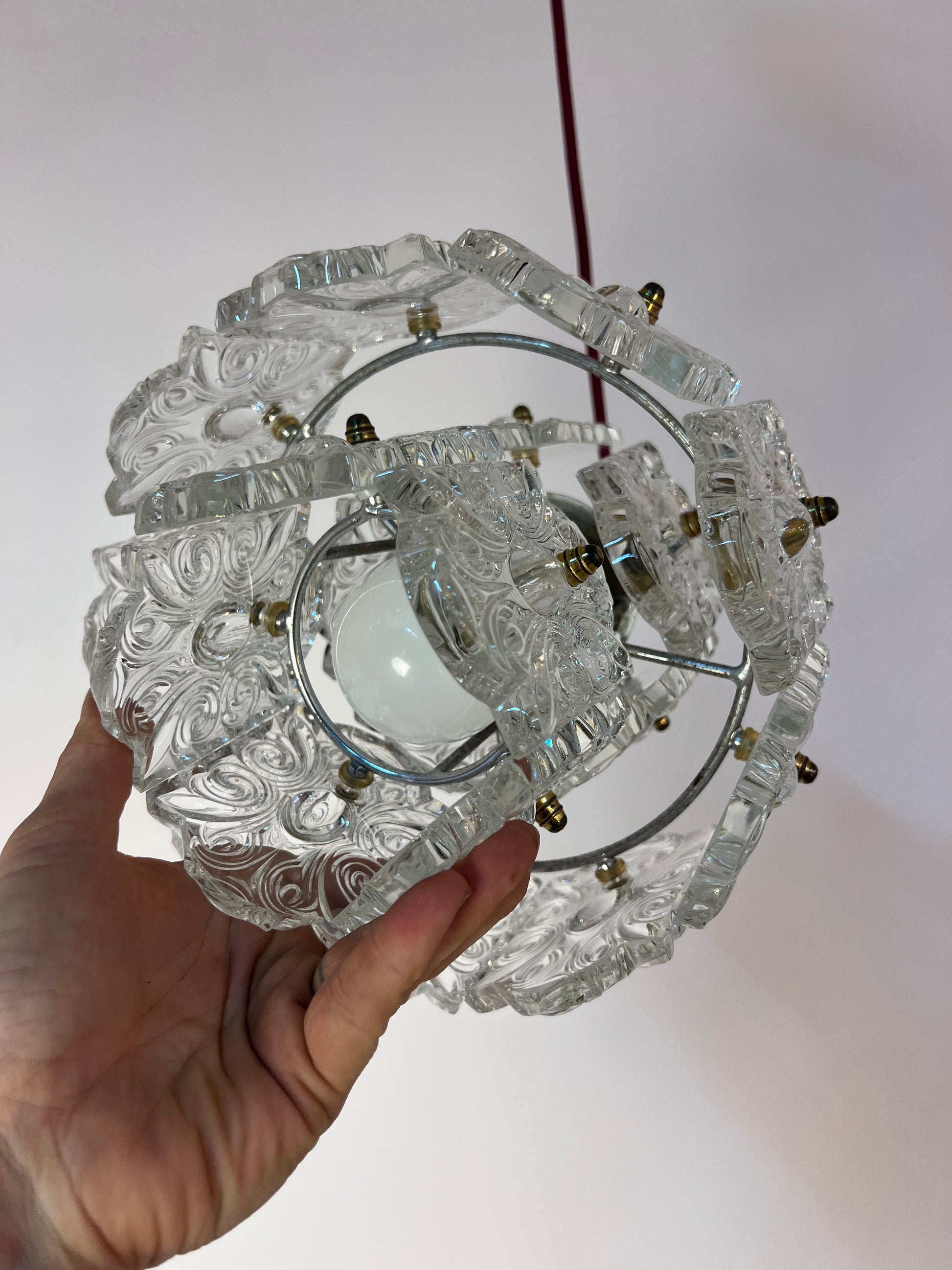 Hängelampe Kristallglas von Kinkeldey