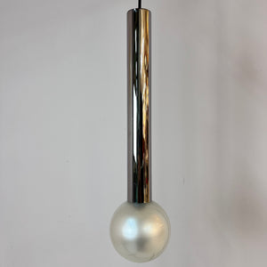 Hängelampe Big Globe Perlmutt Chrom von Motoko Ishii für STAFF