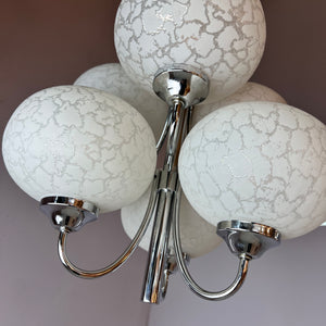 Kronleuchter mit 6 Kugeln von Richard Essig für Hustadt