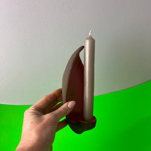 Wandkerzenhalter rot braun Keramik