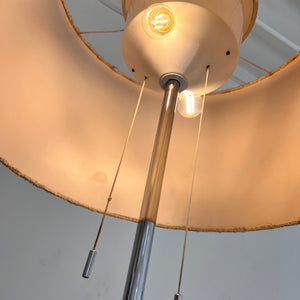 Stehlampe Chrom mit Stoff-Schirm von STAFF