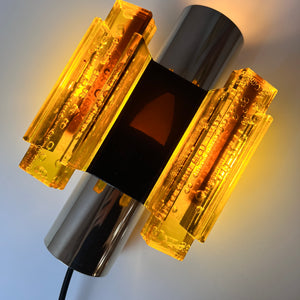 Wandlampe gelb schwarz von Claus Bolby für Cebo
