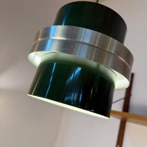 Hängelampe grün silber aus Dänemark