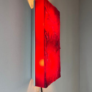 Wandlampe rot von Uwe Mersch 70er