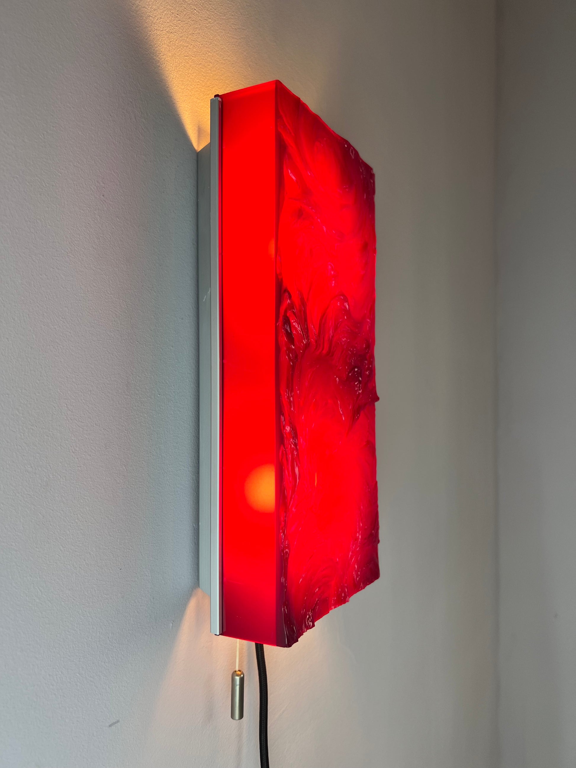 Wandlampe rot von Uwe Mersch 70er