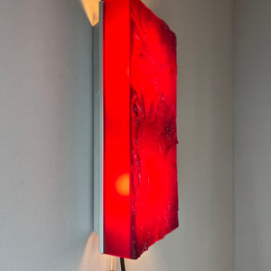 Wandlampe rot von Uwe Mersch 70er