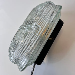 Wandlampe Strukturglas mit Kabel