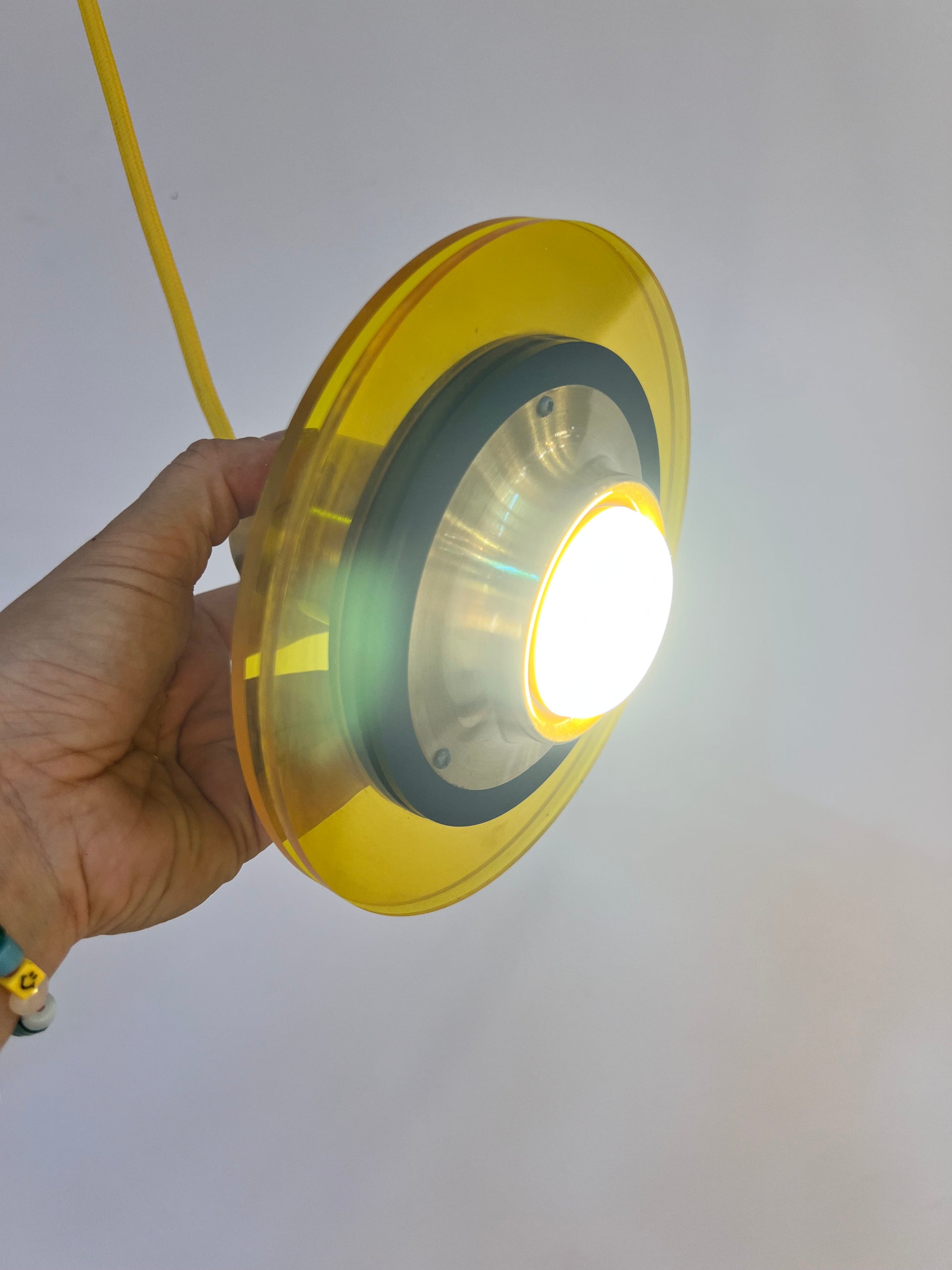 Lamellenlampe Messing Kunststoff Dänemark