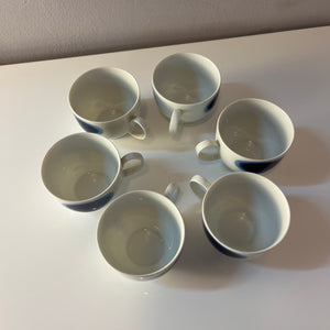 Set: 6x Tasse Form F Pop Art blau weiß von Fürstenberg