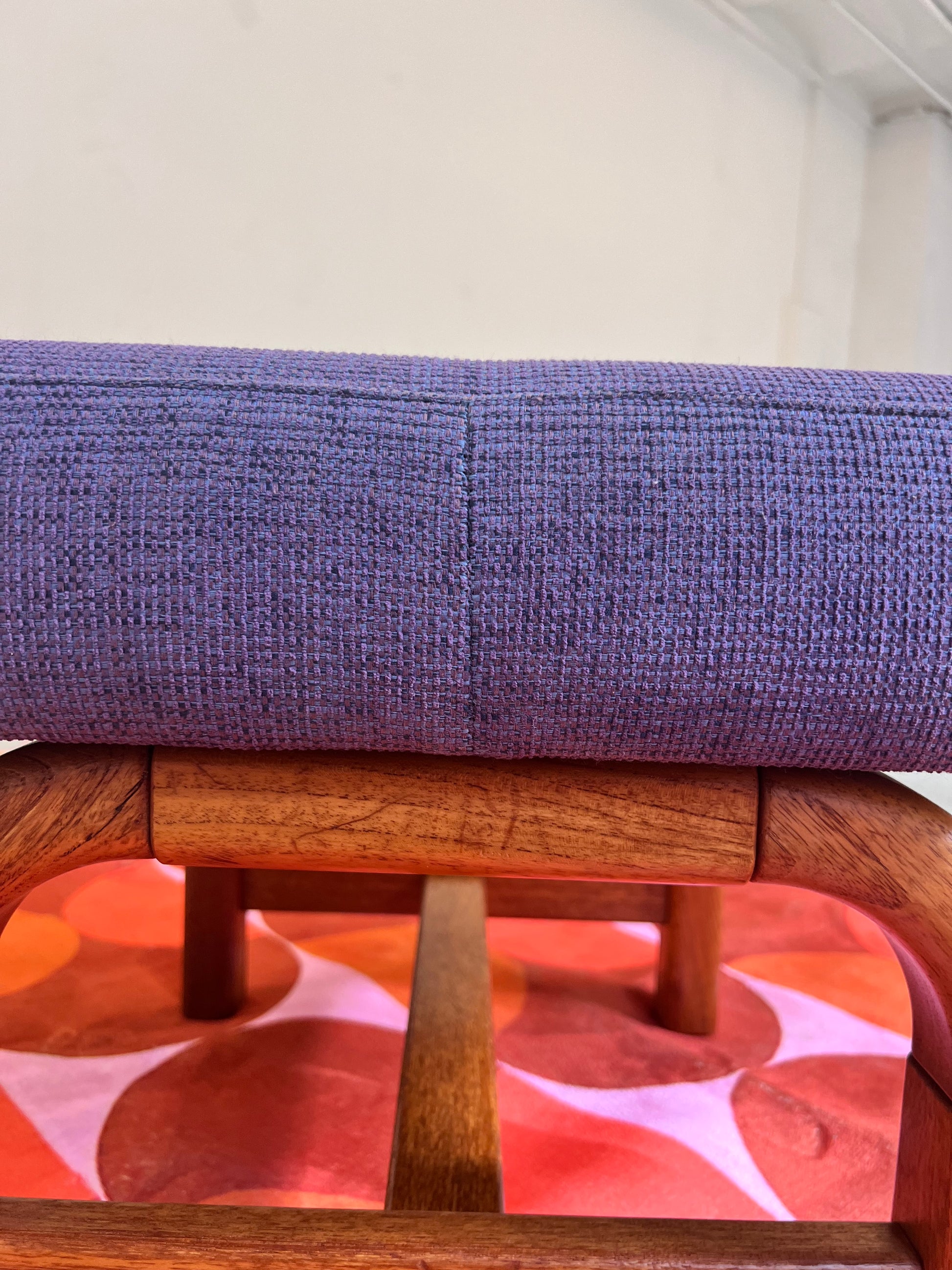 Hocker lila Teak von Preben Schou