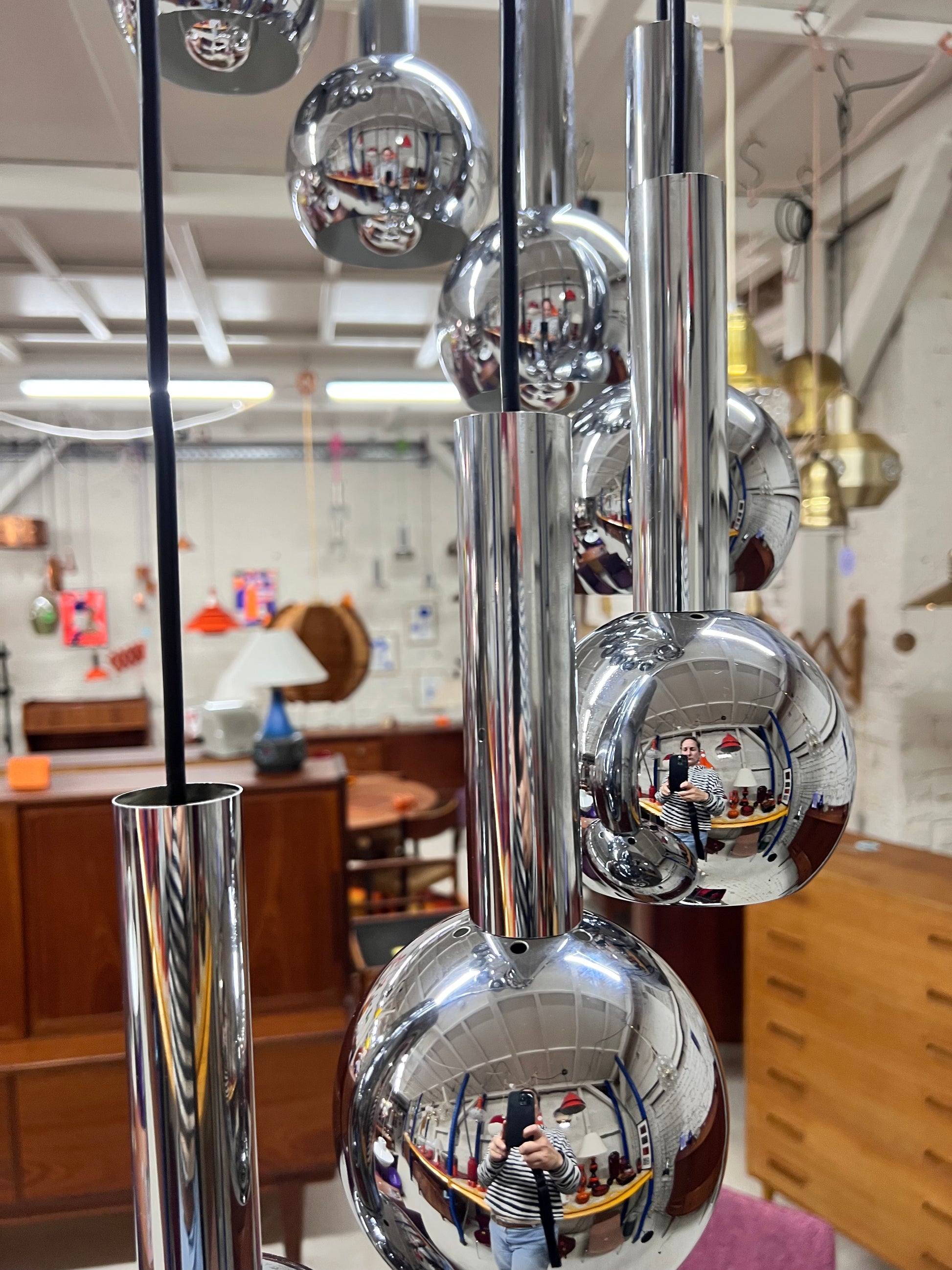 Kaskadenlampe 10-flammig Chrom von STAFF