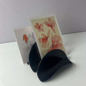 Briefhalter schwarz 70er Space Age Ära